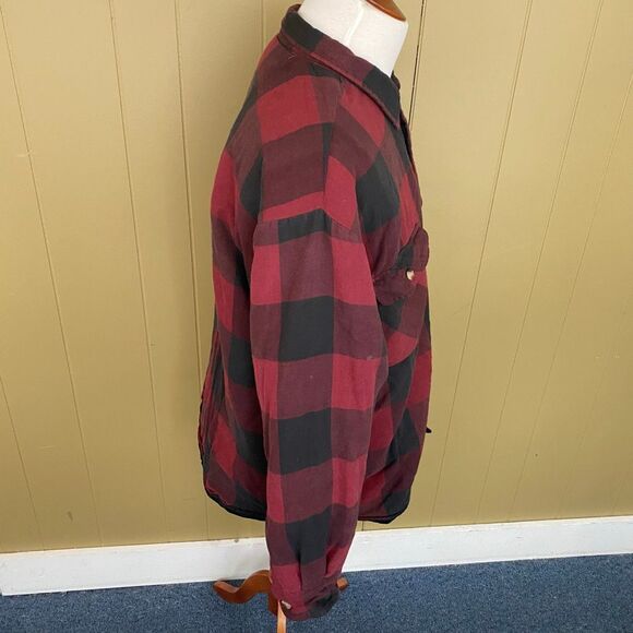 Basic Editions men XL 100% cotton button up midweight coat w/quilted lining - Picture 4 of 13